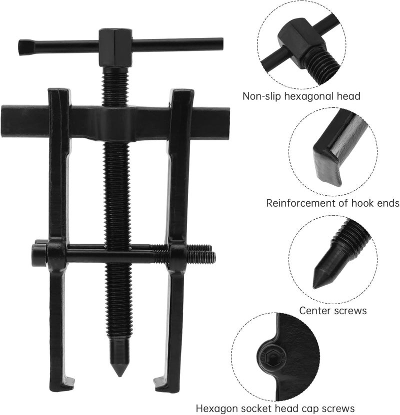OriGlam Two Jaw Bearing Puller, Adjustable 2 Jaws Gear Remover Tool, Puller Kit for Bearing, Gears, Pulley, Flywheel, Motorcycle, Car (6 inch) - Image 4